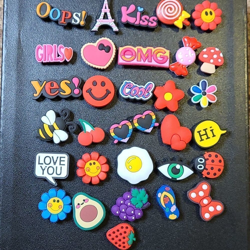 Moiform 31PCS Fun Girl Love Cool Shoe Charms fits Crocs